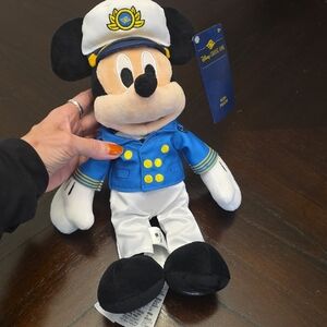 Disney Cruise Line Captain Mickey Plush in Blue, White & Black